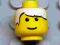 3626bpx27 Yellow Minifig, Head Male White Bangs