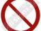 ZNAK BHP Ogólny znak zakazu ISO 7010