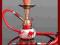 Shisha do palenia tytoniu czerwona zdobiona 5-5163