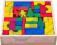KLOCKI DREWNIANE W SKRZYNCE 92 ELEMENTY KOLOROWE