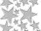 naklejki stickersy GWIAZDKI gwiazdy wzór 1 SREBRNE