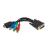 Złącze wtyk DVI (24+5)- HDMI gniazdo+3 gniazda RCA