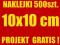 NAKLEJKI REKLAMOWE VLEPKI 500szt.  DOWOLNY PROJEKT