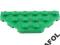 4AFOL 3x LEGO Green Wedge Plate 3x6 2419