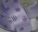 [gosia]  WSTĄŻKA SATYNOWA KWIATKI FIOLET  1m=2,50