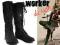 WYPRZEDAŻ !!! JESIEŃ  WIĄZANE WYSOKIE botki 4U_ 38