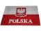 Flaga POLSKA orzeł napis 60*100 barwy Polski