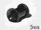 5m TUNEL Z ORINGIEM PLUG STAL ANODOWANA BLACK 5mm