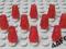 4AFOL 5x LEGO Trans-Red Cone 1x1 4589b