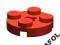 4AFOL 6x LEGO Red Plate Round 2 x 2 4032