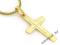 ZŁOTO 585 14K Złoty Krzyż 23mm Krzyżyk + GRATIS 42