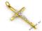 ZŁOTO 333 8K Złoty Krzyż DUŻY 34mm Krzyżyk GRATIS