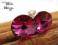 Kolczyki  wkręty Swarovski Fuchsia RV02