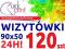 Wizytówki 120 szt 90x50 EXPRESS wysyłka 24h! 4-4