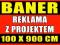 BANER REKLAMOWY 100 x 900 cm  PROJEKT - PROMOCJA!