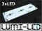 RADIATOR - PODSTAWKA - PŁYTKA 3x LED 30x90mm ALU
