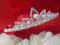 DIADEM ŚLUBNY KORONA TIARA OPASKA CYRKONIE PERŁA