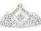 KRYSZTAŁOWY DIADEM ślubny, tiara, grzebień
