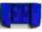 44674 Blue Vehicle, Mudguard 2 x 4 with Headlights