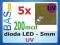 Dioda LED 5mm - UV ultrafioletowa _______ 5 szt