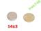 MAGNES NEODYMOWY 14x3 MAGNES WALCOWY 14x3 NdFeB