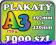 1000szt Plakaty A3 170g TRANSPORT GRATIS! PROJEKT!