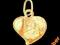 SERCE dwustronny złoty medalik pr585 GRATISY