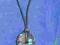 wisiorek, turkusowy donat na rzemyku