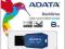 Adata DashDrive UV100 8GB USB2.0 niebieski- mini