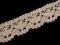 KORONKA KLOCKOWA  bawełniana BEŻ  szer. 27 mm-0,5m
