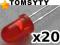 Dioda LED 5mm czerwona (20 szt.) /0560-20
