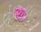 -MARGUT- Ozdobna szpilka kwiat różowa róża perełki