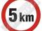 Znak BHP Drogi Wewnętrzne Ograniczenie 5 km PVC