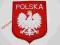 Naszywka prasowanka napisPolska Poland orzeł godło