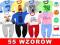 PIŻAMA piżamka z nadrukiem BAWEŁNA napisy wzory 98