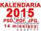 kalendaria kalendarium 2015 PSD PDF JPG - 14 mies.