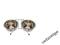 TRIXIE 97314 metalowe 2 miski na stojaku 1,8 litra