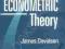 ECONOMETRIC THEORY James Davidson