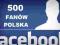 500 FANÓW Z POLSKI FACEBOOK FANI LUBIĘ TO FV