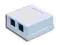 Gniazdo natynkowe FTP kat 5e 2xRJ45 zint