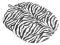 MATERAC OWALNY ZEBRA 6  legowisko dla KOTA 52x66cm
