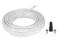 Kabel antenowy 75dB 10m + wtyk F 2 szt. + osłona