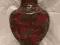 CHIŃSKI WAZON, BRĄZOWO-CZERWONA LAKA, 26 CM, ANTYK