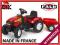 CZERWONY Traktor DLA DZIECI PRZYCZEPA FARMER 975J