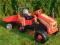 Traktor MEGA FARM czerwony/zielony + przyczepa