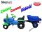 TRAKTOR NA PEDAŁY Z KOMINEM + PRZYCZEPA 3 KOLORY
