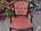 Tron tronik fotel chippendale róż fotelik zdobiony