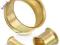 TUNEL TUNELE PLUG 316 L STAL ZŁOTY MATOWY 10 mm