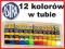 FARBY PLAKATOWE W TUBIE 12 KOL ASTRA 30ml W TUBACH