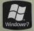Oryginalna Naklejka  Windows 7 BLACK  18x18mm(249)
